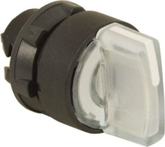 Schneider Electric - 22mm Mount Hole, 3 Position, Handle Operated, Selector Switch Only - White, Momentary (MO), Illuminated, Shock, Vibration and Water Resistant - Americas Industrial Supply