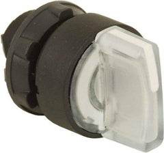 Schneider Electric - 22mm Mount Hole, 3 Position, Handle Operated, Selector Switch Only - White, Momentary (MO), Illuminated, Shock, Vibration and Water Resistant - Americas Industrial Supply