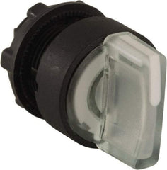 Schneider Electric - 22mm Mount Hole, 3 Position, Handle Operated, Selector Switch Only - White, Momentary (MO), Illuminated, Shock, Vibration and Water Resistant - Americas Industrial Supply