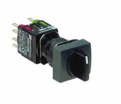 Schneider Electric - 16mm Mount Hole, Selector Switch - Black, Maintained (MA), NO/NC, Vibration Resistant - Americas Industrial Supply