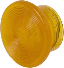 Schneider Electric - Extended Mushroom Head Pushbutton Switch 1-3/8" Knob - Amber, Round Button, Illuminated - Americas Industrial Supply