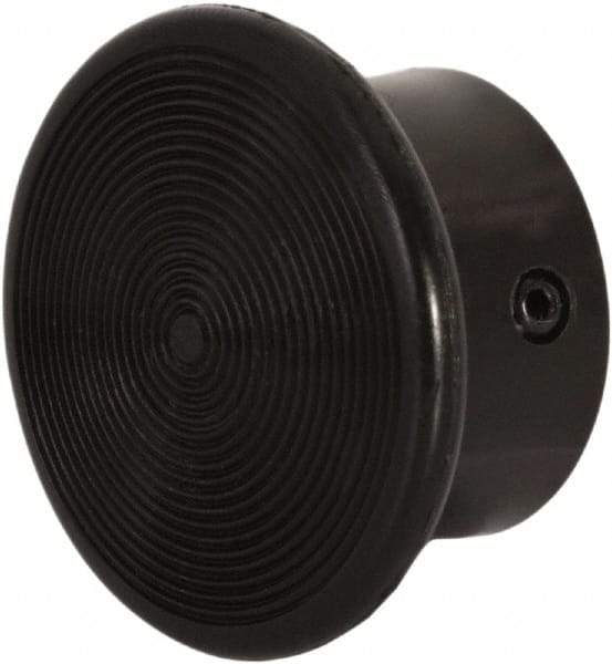 Schneider Electric - Extended Mushroom Head Pushbutton Switch 1-3/8" Screw-On Knob - Black, Round Button, Nonilluminated - Americas Industrial Supply