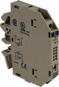 Schneider Electric - 17 Milliamp, NC Configuration, Interface Relay Module - DIN Rail Mount, 23 to 131°F, 120 to 127 Volt - Americas Industrial Supply