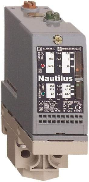 Telemecanique Sensors - G 1/4 (Female) Connector, 10 Bar Sensor, Shock and Vibration Resistant, Control Circuit Pressure Sensor - 1.378 Inch Wide, IP66, For Use with OsiSense XM - Americas Industrial Supply