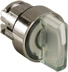 Schneider Electric - 22mm Mount Hole, 3 Position, Handle Operated, Selector Switch - White, Momentary (MO), Illuminated, Shock, Vibration and Water Resistant - Americas Industrial Supply