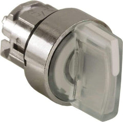 Schneider Electric - 22mm Mount Hole, 3 Position, Handle Operated, Selector Switch - White, Momentary (MO), Illuminated, Shock, Vibration and Water Resistant - Americas Industrial Supply