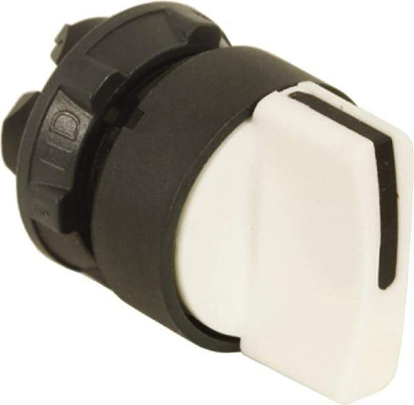 Schneider Electric - 22mm Mount Hole, 2 Position, Handle Operated, Selector Switch Only - White, Maintained (MA), Nonilluminated, Shock, Vibration and Water Resistant - Americas Industrial Supply