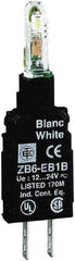 Schneider Electric - 12-24 VAC White Lens LED Indicating Light - Quick Connect Connector, Shock Resistant, Vibration Resistant - Americas Industrial Supply