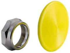 Schneider Electric - Extended Mushroom Head Pushbutton Switch Knob - Yellow, Round Button - Americas Industrial Supply