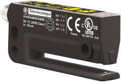 Telemecanique Sensors - 4 Pin M8 Connector, 3mm Nominal Distance, Shock and Vibration Resistant, Through Beam Photoelectric Sensor - 12 to 24 VDC, 10 kHz, Polyamide, 64mm Long x 10mm Wide x 25mm High - Americas Industrial Supply