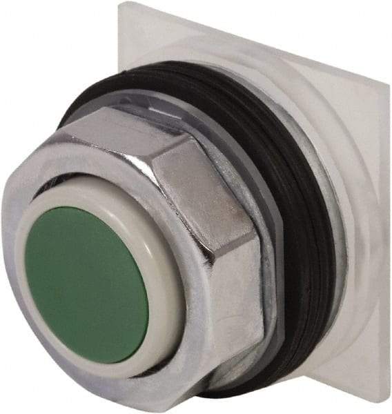 Schneider Electric - 30mm Mount Hole, Extended Straight, Pushbutton Switch Only - Green Pushbutton, Momentary (MO) - Americas Industrial Supply