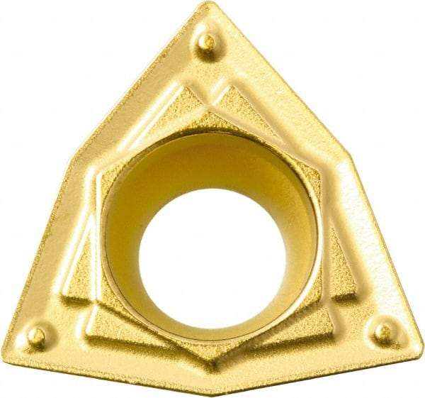 Kyocera - WPMT21.50.5 HQ Grade CA515 Carbide Turning Insert - TiCN/Al2O3/TiN Finish, 80° Trigon, 1/4" Inscr Circle, 3/32" Thick, 0.008" Corner Radius - Americas Industrial Supply