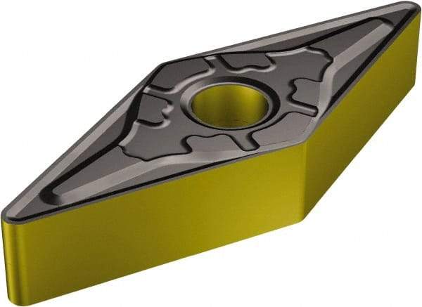 Sandvik Coromant - VNMG332 KM Grade 3225 Carbide Turning Insert - TiCN/AI2O3/TiN Finish, 35° Diamond, 3/8" Inscr Circle, 3/16" Thick, 1/32" Corner Radius - Americas Industrial Supply