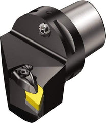 Sandvik Coromant - Left Hand Cut, Size C6, DNMG 15 04 08 & DNMG 432 Insert Compatiblity, External Modular Turning & Profiling Cutting Unit Head - 45mm Ctr to Cutting Edge, 65mm Head Length, Through Coolant, Series T-Max P - Americas Industrial Supply