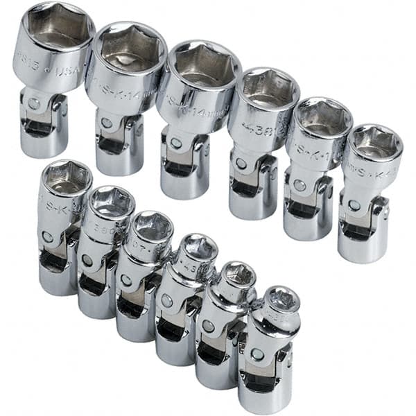 SK - 1/4" Drive Standard Socket Set - 5 to 15mm, Metric Measurement Standard - Americas Industrial Supply
