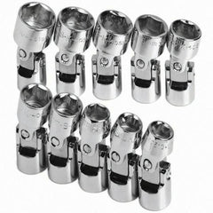 SK - 3/8" Drive Standard Socket Set - 10 to 19mm, Metric Measurement Standard - Americas Industrial Supply