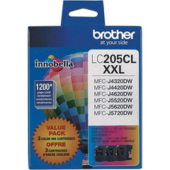 Brother - Cyan, Magenta & Yellow Ink Cartridge - Use with Brother MFC-J4320DW, J4420DW, J4620DW, J5520DW, J5620DW, J5720DW - Americas Industrial Supply