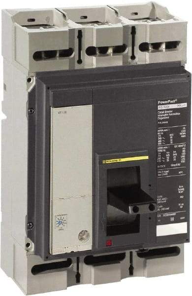 Square D - 800 Amp, 600 VAC, 3 Pole, Panel Mount Molded Case Circuit Breaker - Electronic Trip, Multiple Breaking Capacity Ratings, 3/0 AWG - Americas Industrial Supply