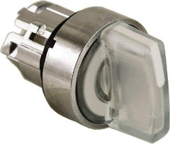 Schneider Electric - 22mm Mount Hole, 2 Position, Handle Operated, Selector Switch - White, Momentary (MO), Illuminated, Shock, Vibration and Water Resistant - Americas Industrial Supply