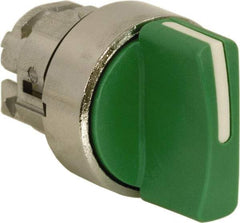 Schneider Electric - 22mm Mount Hole, 3 Position, Handle Operated, Selector Switch Only - Green, Momentary (MO), Nonilluminated, Shock, Vibration and Water Resistant - Americas Industrial Supply