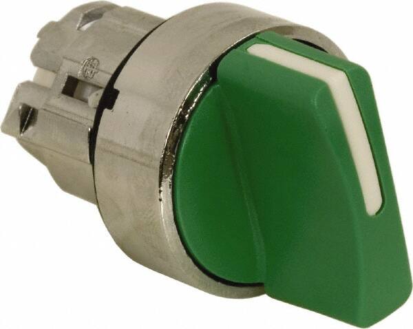 Schneider Electric - 22mm Mount Hole, 2 Position, Handle Operated, Selector Switch - Green, Maintained (MA), Nonilluminated, Shock, Vibration and Water Resistant - Americas Industrial Supply