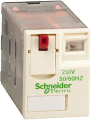 Schneider Electric - 3,000 VA Power Rating, Electromechanical Plug-in General Purpose Relay - 12 Amp at 250/277 VAC & 28 VDC, 6 Amp at 250 VAC & 28 VDC, 2CO, 230 VAC at 50/60 Hz - Americas Industrial Supply