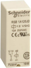 Schneider Electric - 3,000 VA Power Rating, Electromechanical Plug-in General Purpose Relay - 12 Amp at 250 VAC & 12 Amp at 28 VDC, 1CO, 12 VDC - Americas Industrial Supply