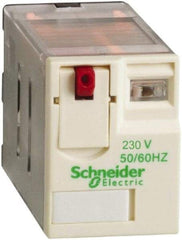 Schneider Electric - 3,750 VA Power Rating, Electromechanical Plug-in General Purpose Relay - 15 Amp at 250 VAC & 28 VDC, 2CO, 230 VAC - Americas Industrial Supply