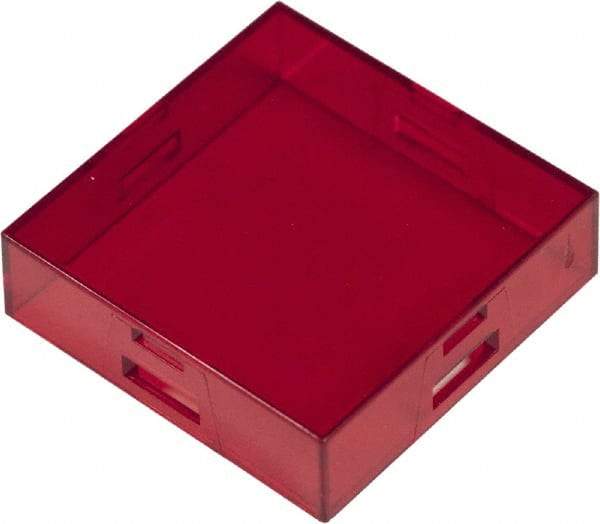 Schneider Electric - Pushbutton Switch Button Cover - Red, Square Button, Nonilluminated - Americas Industrial Supply