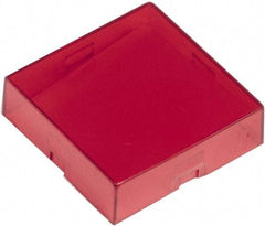 Schneider Electric - Pushbutton Switch Button Cover - Red, Square Button, Nonilluminated - Americas Industrial Supply