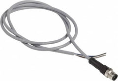 Telemecanique Sensors - 3 Amp, M12 4 Pin Male Straight Cordset Sensor and Receptacle - 250 VAC, 300 VDC, 1m Cable Length, IP67 Ingress Rating - Americas Industrial Supply