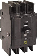 Square D - 30 Amp, 240 VAC, 3 Pole, DIN Rail Mounted, Flush Mount, Surface Mount Miniature Circuit Breaker - Thermal Magnetic Trip, 10 kA at 120/240 VAC Breaking Capacity, 14-2 (Aluminum), 14-2 (Copper) AWG, 74mm Deep x 103mm High x 19mm Wide - Americas Industrial Supply