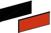 Schneider Electric - Rectangular, Legend Plate Insert - Blank - Black and Red Background, 8mm Wide x 27mm High - Americas Industrial Supply