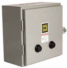 Square D - 110 Coil VAC at 50 Hz, 120 Coil VAC at 60 Hz, 18 Amp, Nonreversible Enclosed Enclosure NEMA Motor Starter - 1 Phase hp: 3 at 200 Volt, 3 at 230 Volt, 5 at 460-575 Volt, 1 Enclosure Rating - Americas Industrial Supply