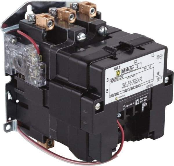 Square D - 2 Pole, 440 Coil VAC at 50 Hz and 480 Coil VAC at 60 Hz, 90 Amp NEMA Contactor - Open Enclosure, 50 Hz at 440 VAC and 60 Hz at 480 VAC - Americas Industrial Supply