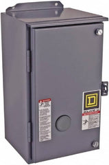 Square D - 3 Pole, 110 Coil VAC at 50 Hz and 120 Coil VAC at 60 Hz, 18 Amp NEMA Contactor - NEMA 12 Enclosure, 50 Hz at 110 VAC and 60 Hz at 120 VAC - Americas Industrial Supply