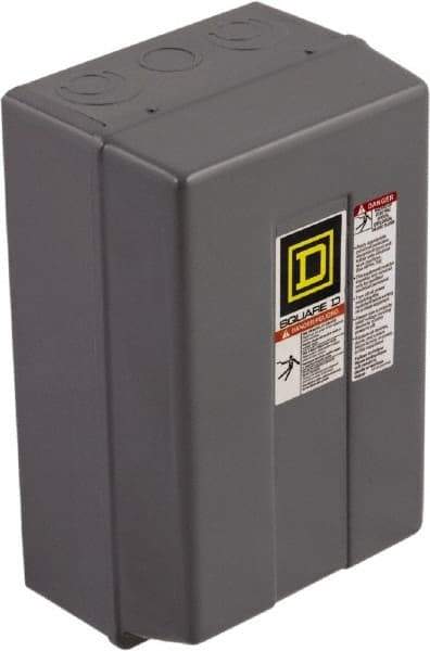 Square D - 1 NEMA Rated, 3 Pole, Electrically Held Lighting Contactor - 60 A (Tungsten), 110 VAC at 50 Hz, 120 VAC at 60 Hz - Americas Industrial Supply