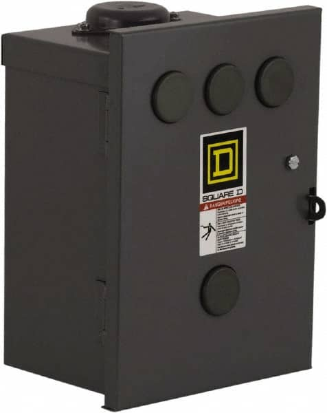 Square D - 3R NEMA Rated, 4 Pole, Electrically Held Lighting Contactor - 30 A (Tungsten), 110 VAC at 50 Hz, 120 VAC at 60 Hz - Americas Industrial Supply