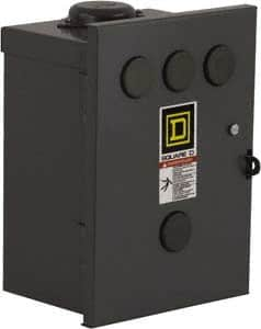 Square D - 3R NEMA Rated, 2 Pole, Electrically Held Lighting Contactor - 30 A (Tungsten), 110 VAC at 50 Hz, 120 VAC at 60 Hz - Americas Industrial Supply