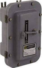 Square D - 3 Poles, M-1 NEMA, Enclosed Pushbutton Manual Motor Starter - 10 hp at 380 to 575 VAC & 7-1/2 hp at 200 to 230 VAC, CSA, NEMA 7/9 & UL Listed - Americas Industrial Supply