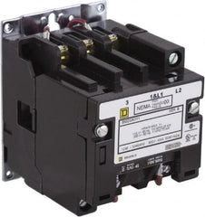 Square D - 2 Pole, 110 Coil VAC at 50 Hz and 120 Coil VAC at 60 Hz, 9 Amp NEMA Contactor - Open Enclosure, 50 Hz at 110 VAC and 60 Hz at 120 VAC - Americas Industrial Supply