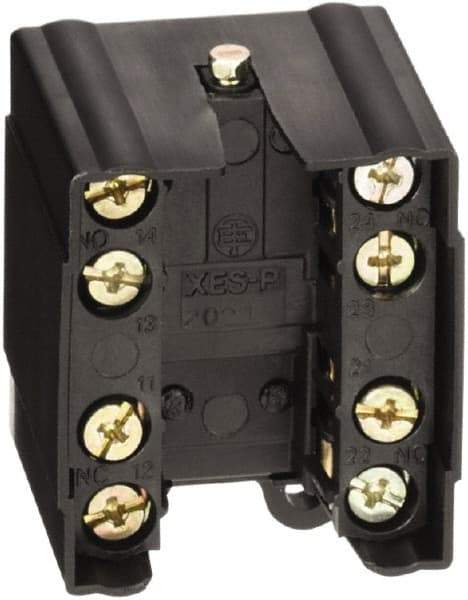 Telemecanique Sensors - 2NO/2NC, 10 Amp, Electrical Switch Contact Block - 600 VAC, For Use with ZCKJ2 - Americas Industrial Supply