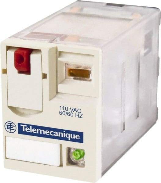 Schneider Electric - 3,750 VA Power Rating, Electromechanical Plug-in General Purpose Relay - 15 Amp at 250 VAC & 28 VDC, 2CO, 12 VDC - Americas Industrial Supply