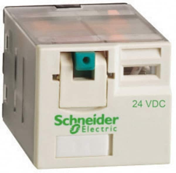 Schneider Electric - 3,750 VA Power Rating, Electromechanical Plug-in General Purpose Relay - 15 Amp at 250 VAC & 28 VDC, 4CO, 24 VDC - Americas Industrial Supply