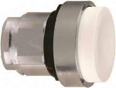 Schneider Electric - 22mm Mount Hole, Extended Straight, Pushbutton Switch Only - Round, White Pushbutton, Nonilluminated, Momentary (MO) - Americas Industrial Supply