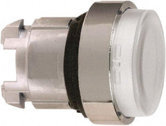 Schneider Electric - 22mm Mount Hole, Extended Straight, Pushbutton Switch Only - Round, Clear Pushbutton, Nonilluminated, Momentary (MO) - Americas Industrial Supply