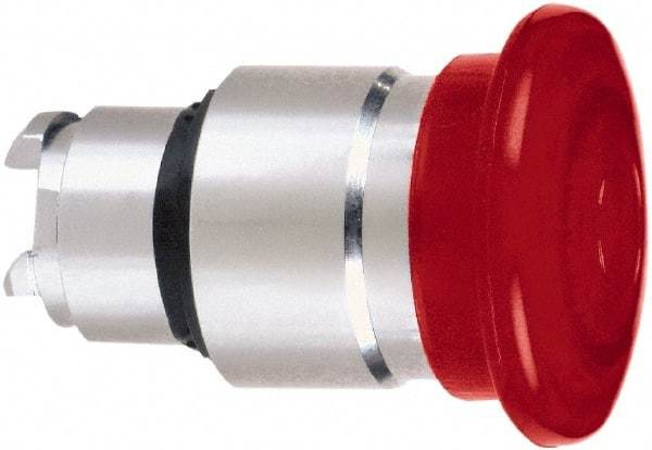 Schneider Electric - 22mm Mount Hole, Extended Mushroom Head, Pushbutton Switch Only - Round, Red Pushbutton, Nonilluminated, Momentary (MO) - Americas Industrial Supply