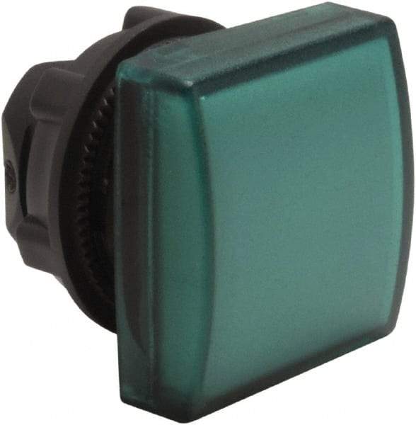 Schneider Electric - Square Pilot and Indicator Light Lens - Green - Americas Industrial Supply