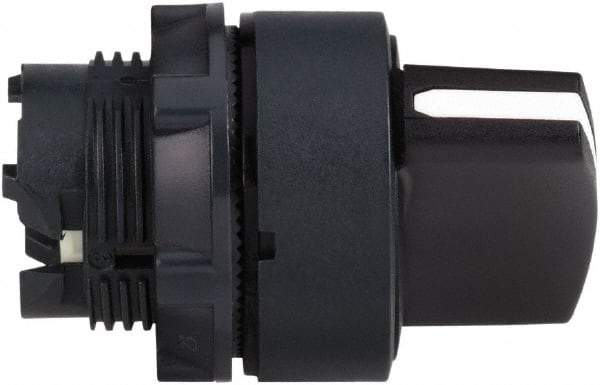 Schneider Electric - 22mm Mount Hole, 2 Position, Handle Operated, Selector Switch Only - Black, Momentary (MO), Nonilluminated, Shock, Vibration and Water Resistant - Americas Industrial Supply
