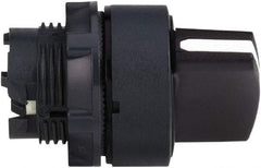 Schneider Electric - 22mm Mount Hole, 2 Position, Handle Operated, Selector Switch Only - Black, Momentary (MO), Nonilluminated, Shock, Vibration and Water Resistant - Americas Industrial Supply